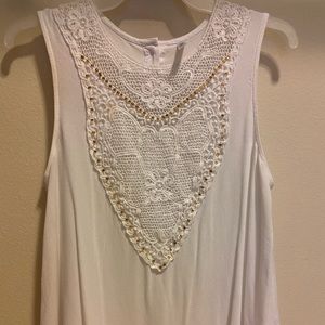 White dressy tank top